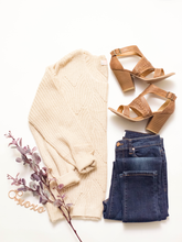 Load image into Gallery viewer, Dreamy Knitted Sweater ~ Khaki
