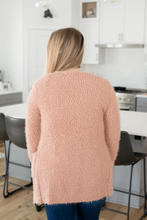 Load image into Gallery viewer, Popcorn Eyelash Knit Cardigan ~ Light Clay