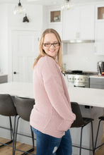 Load image into Gallery viewer, Waffle Knit Open Sweater Cardigan - Mauve