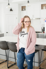 Load image into Gallery viewer, Waffle Knit Open Sweater Cardigan - Mauve
