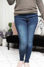 Load image into Gallery viewer, Forget Me Not Mid Rise Skinny Jeans ~ Dark Wash
