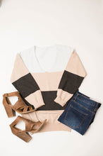 Load image into Gallery viewer, I Am Yours Colorblock V-Neck Sweater
