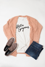 Load image into Gallery viewer, Popcorn Eyelash Knit Cardigan ~ Light Clay