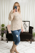 Load image into Gallery viewer, Dreamy Knitted Sweater ~ Khaki
